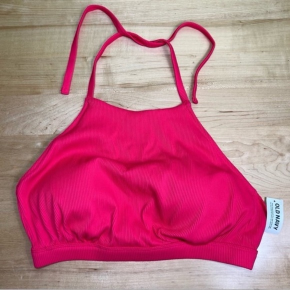 Old Navy Rib-Knit Halter Bikini Swim Top size 2X NWT - Picture 2 of 4